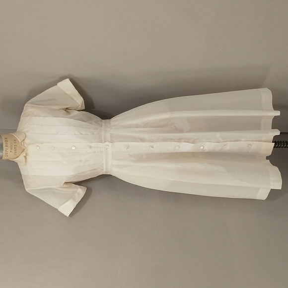 Vintage Nurse's Dress White Classic 30s Fit 8 See Measurements Old Uniform  - threedaughtersproperties.com